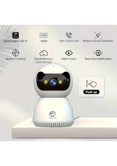 Willowhaven C9-5-32g Hd Çocuk Güvenlik Kamerası İki Yönlü Ses Gece Görüşü Hareket Algılama Otomatik Takip 5g Wifi Ev Güvenliği