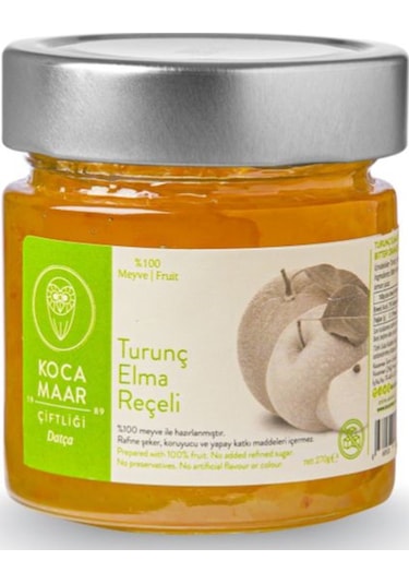Kocamaar Çiftliği Turunç & Elma Reçeli Rafine Şeker İlavesiz 270 G