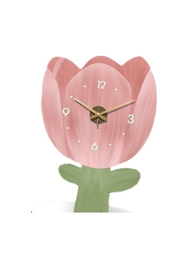 Trendooze Sessiz Saati, Saat, Modeli Masa Lale Kitaplık Dolıty Dekoratif Analog Vj