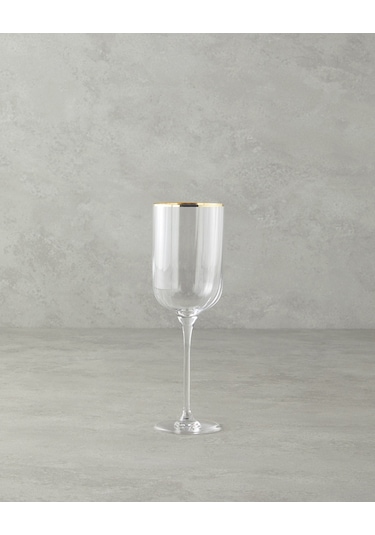 English Home Bridgette Cam 6'lı Kadeh 350 Ml Gold Gold