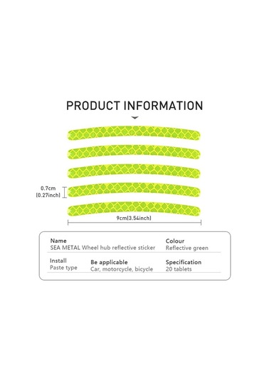 Beyaz 20 Adet Araba Tekerleği Yansıtıcı Etiket Lastik Tekerlek Göbeği Yansıtıcı Etiket Kişiselleştirilmiş Vücut Aydınlık Çıkartmalar 20pcs