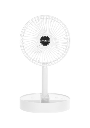 Everest Efn-605 Masaüstü Şarj Edilebilir Beyaz 800mah Usb Fan 1 Adet