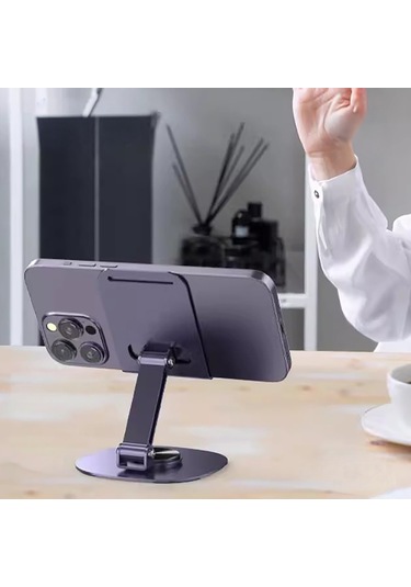 Go Des Gd-hd373 Ayarlanabilir Katlanabilir 360 Derece Dönebilen Telefon Ve Tablet Standı Siyah Siyah