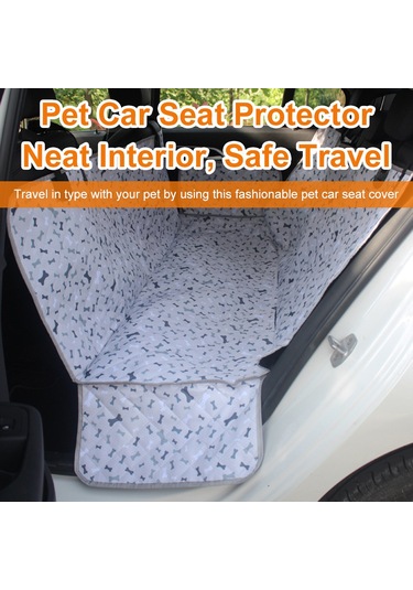 Köpek Koltuğu Kapağı Su Geçirmez Araç Koltuğu Koruyucu, Hayvanlar İçin Renkli Kemik Desenli, Çizilmez Kaymaz Arka Koltuk Kapağı Araçlar, Kamyonlar, Suv'ler İçin