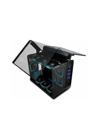 Quadro Qx100 Eagle Usb 3.2 Rgb Atx Mid Tower Siyah Kasa
