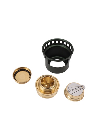 Mufunye Yeşil Taşınabilir Alkol Ocağı - Ev Ve Dış Mekan Kullanıma Uygun, Çay Pişirme, Isıtma, Fırınlama - Bakır Ve Alüminyum Alaşımlı, Hava Gazlı Tasarım Koyu Yeşil