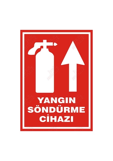 Yangın Söndürme Cihazı Yukarı Ok Levhası