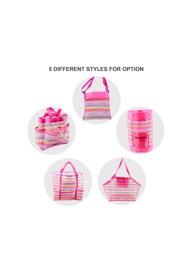 Pazly Çoklu Tasarım Oxford Kumaş Plaj Çantası 5 Farklı Tarzda - 24x11x23 Cm Diğer