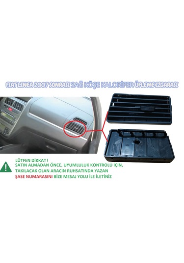Fiat Linea Kalorifer Üfleme Izgarası 2006 Ve Sonrası Sağ Ön Köşe Yolcu Tarafı