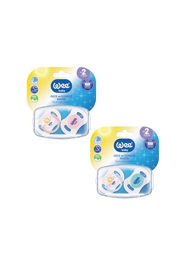 Wee Baby 153 Gece Gündüz Emziği 6-18 Ay No: 2 Mavi