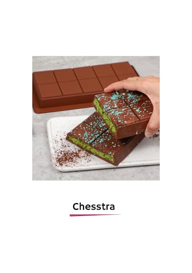 Esnek Bpa İçermez Yüksek Isı Dayanıklı Meşhur Dubai Çikolata Silikon Kalıbı 3 Adet Çok Renkli