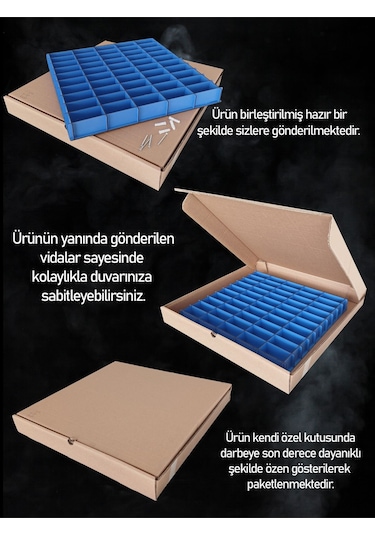 Oyuncak Araba Rafı Mobilya Lacivert