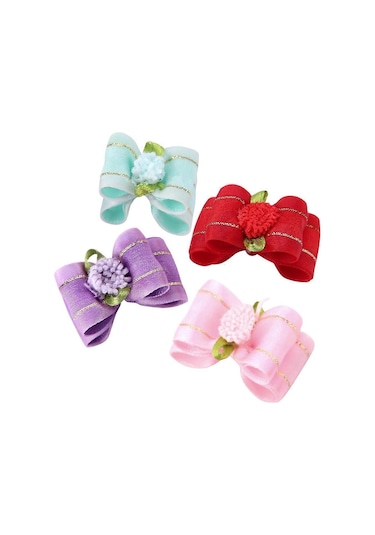 20 Adet/takım Sevimli Evcil Hayvanlar Saç Bantları Fiyonklar Last