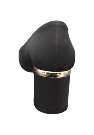 Ventes 222522z Küt Burun Taş Toka Detaylı 6 Cm Kalın Topuklu Kadın Şık Topuklu Ayakkabı Siyah