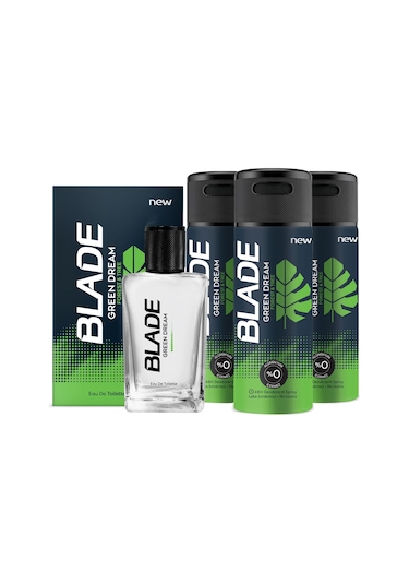 Blade Green Dream Erkek Parfüm EDT 70 ML + Green Dream Erkek Sprey Deodorant 3 x 150 ML