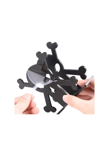 Sones 2 Adet Yx013-2 Akrilik Kafatası Masa Kağıt Havlu Düzenleyici Siyah