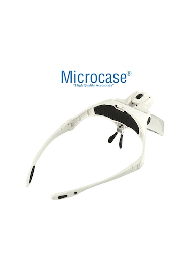 Microcase 9892B1 - Al2350 Gözlük Tipi Işıklı Kafa Büyüteci 5 Farklı Lens
