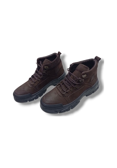 Growish Gr0252 Hakiki Greyzır Deri Kaydırmaz Taban Erkek Bot Kahverengi