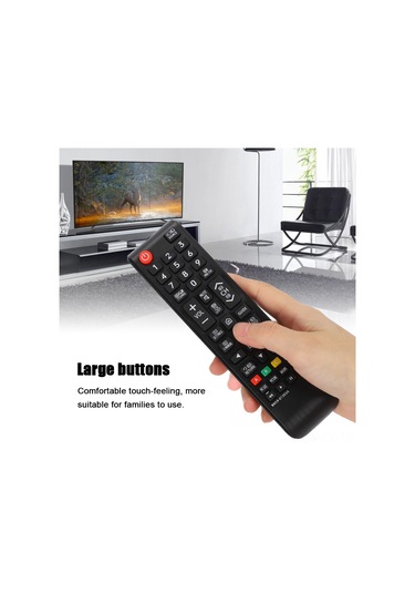 Konesam Samsung Tv Kumandası 2 Adet - Bn59-01303a Uyumlu, Abs Malzeme, Kolay Kullanım, Uzun Mesafe, Aileler İçin Uygun Pil Yok