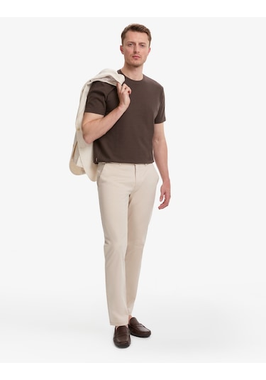 Pierre Cardin Erkek Koyu Kahverengi Tişört 50327857-vr084