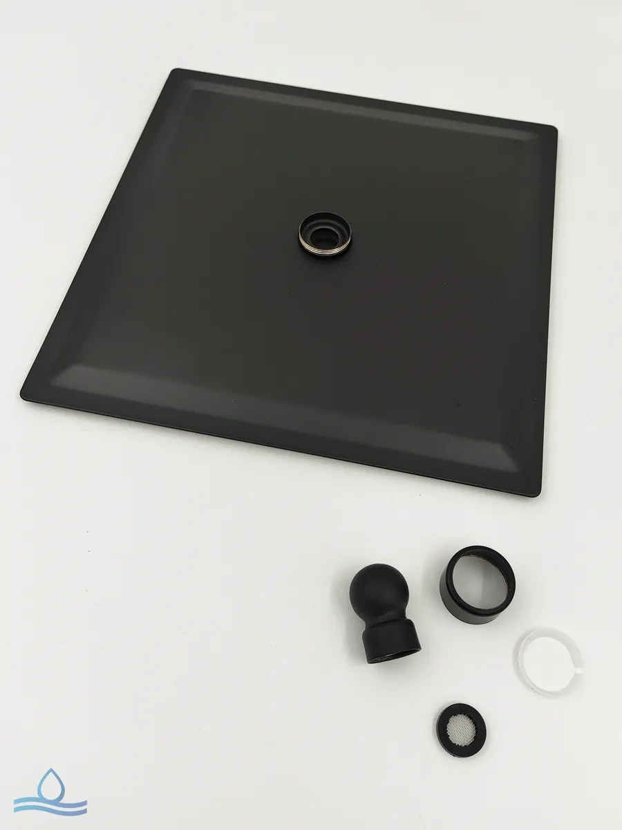 Santehvill' Tropikal Üst Paslanmaz Çelik Duş Başlığı 25 Cm 336922608 Siyah