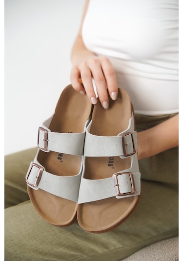 Daxtors Arizona Günlük Ortopedik Unisex Tokalı Terlik Buz