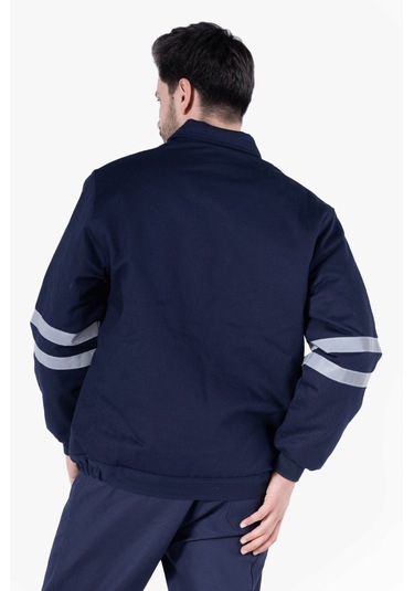 İş Montu 3 Cm Reflektörlü Kapitoneli Lacivert