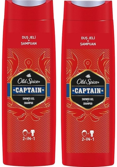 Old Spice Captain Duş Jeli ve Şampuan 2 x 400 ML