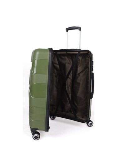 Hotowa Gold Pp Valiz 8011 Haki Yeşil Tsa Kilitli Büyük Boy