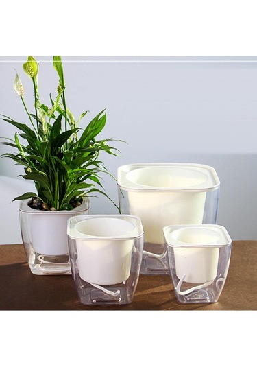 Suntek Şeffaf Çiçek Kendiliğinden Sulanan Kare-175 175mm