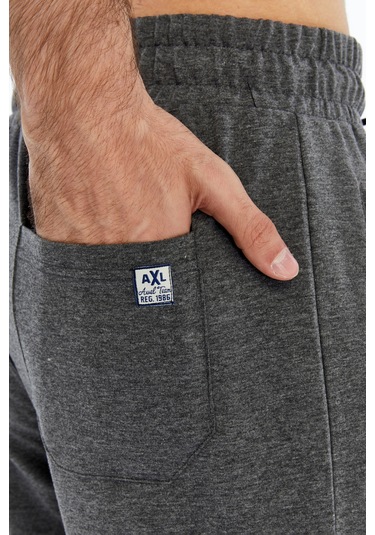 Axxel Erkek Gri Yüksek Bel Ön Arka Cepli Eşofman Altı-p782 Gri