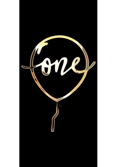 One Pleksi Pasta Süsü Balon Model Gold