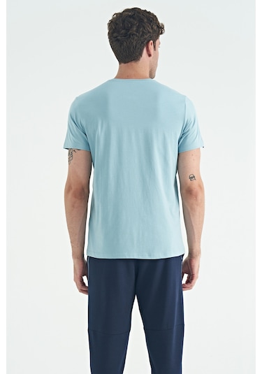 Air Jones Tommy Life Calvin Açık Mavi Basic Erkek T-shirt - 88245 Açik Mavi