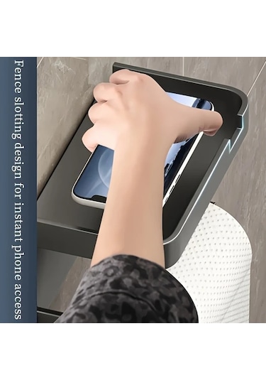 Oldfriend Duvar Tipi Çok Amaçlı Kağıt Havlu Ve Havlu Askılığı Siyah 1 Adet Pratik Montaj Diğer