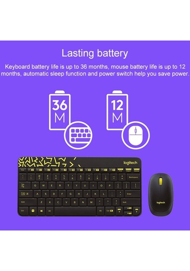 Cbox Logitech Mk240 Nano Kablosuz Klavye Ve Fare Seti Siyah Diğer