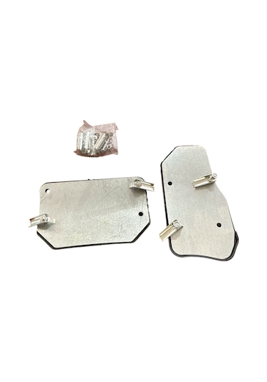 Universal Otomatik Metal Pedal Seti 2 Parça Krom Siyah