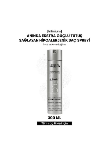 Loreal Professionnel Infinium Ekstra Güçlü Tutuşlu Saç Sprey 300 Ml