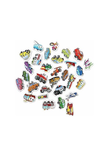 Diytoy Manyetik Taşıtlar 30 Parçalı Eğitim Seti Magnet Taşıt