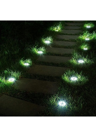 Technojet Solar Güneş Enerjili 8 Ledli Kazıklı Çim Zemin Bahçe Ay (546890323) Çok Renkli