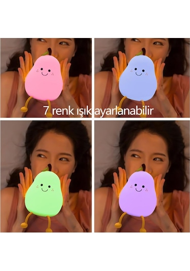 Armut Şekilli Usb Şarj Led Işık Masa Yatak Odası Oturma Odası Için Gece Lambası