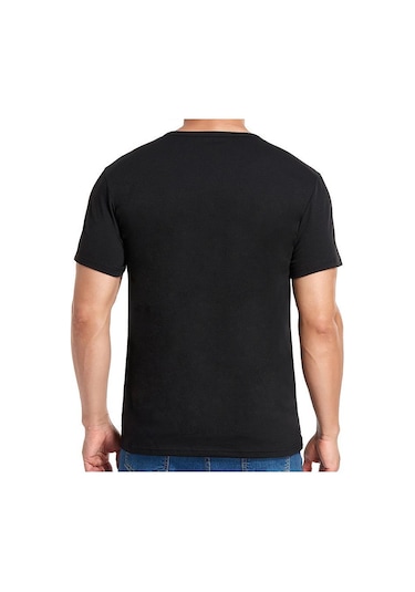Siyah 2022 Yaz Yeni Erkek Giyim Moda Erkek Tişört Kısa Kollu Erkek Tişört Düz Renk Üstleri Siyah