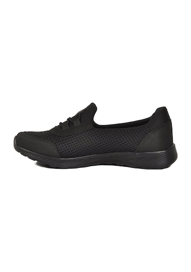Walkway Siyah Fileli Hafif Esnek Kolay Giyilebilir Kadın Casual Ayakkabı 575 G