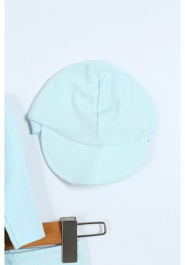 Nakış Desenli Müslin Erkek Bebek Hastane Çıkışı Bebek Kıyafetleri Yenidoğan Hastane Çıkış Seti 5 Li Su Yeşili