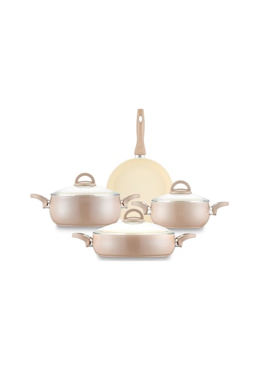 Emsan Crystal Rose 7 Parça Güveç Seti Rose