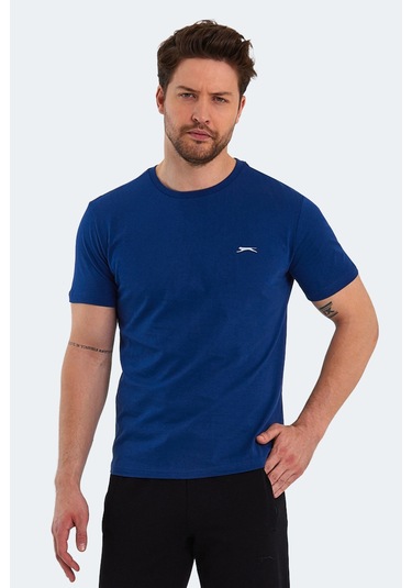 Slazenger Paınt I Erkek Baskılı Indigo Tişört Indigo