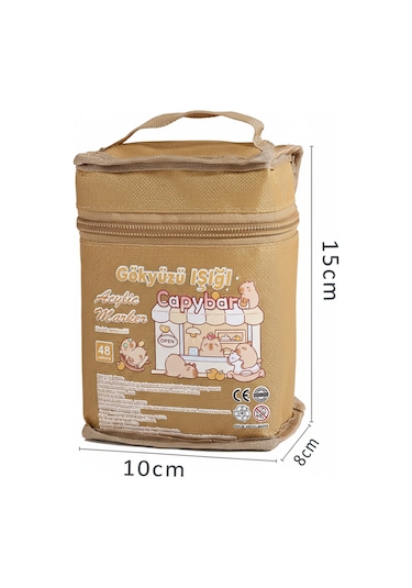 48li Akrilik Marker Kalem Seti - Capybara Desenli