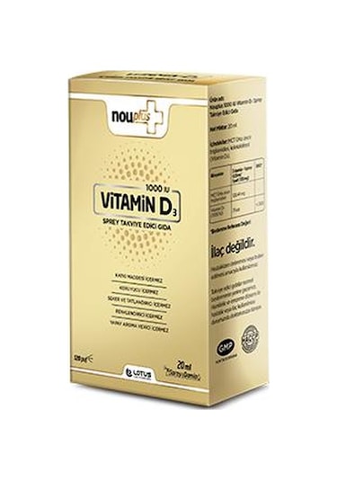Nouplus Vitamin D3 1000 Iu Sprey 20 Ml