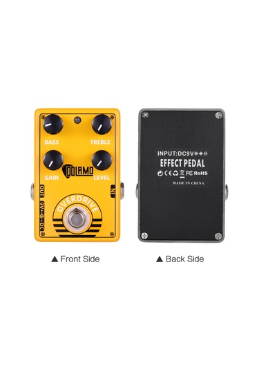 Geeksen Elektrik Gitar İçin Bas Tiz Seviye Kontrolleri Ve True Bypass Tasarımına Sahip D-8 Overdrive Gitar E Sarı