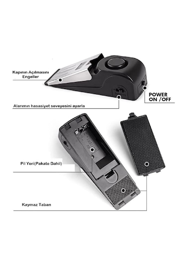 Kapı Altı Stopper/ Durdurucu 120 Db Sesli Uyarı, 3 Kade...