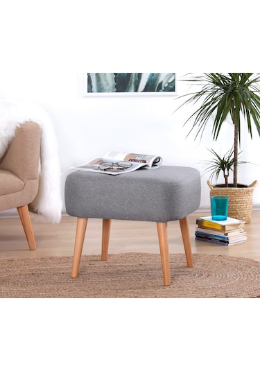 Lorencehome Parrot Puf - Açık Gri / Lorence Home